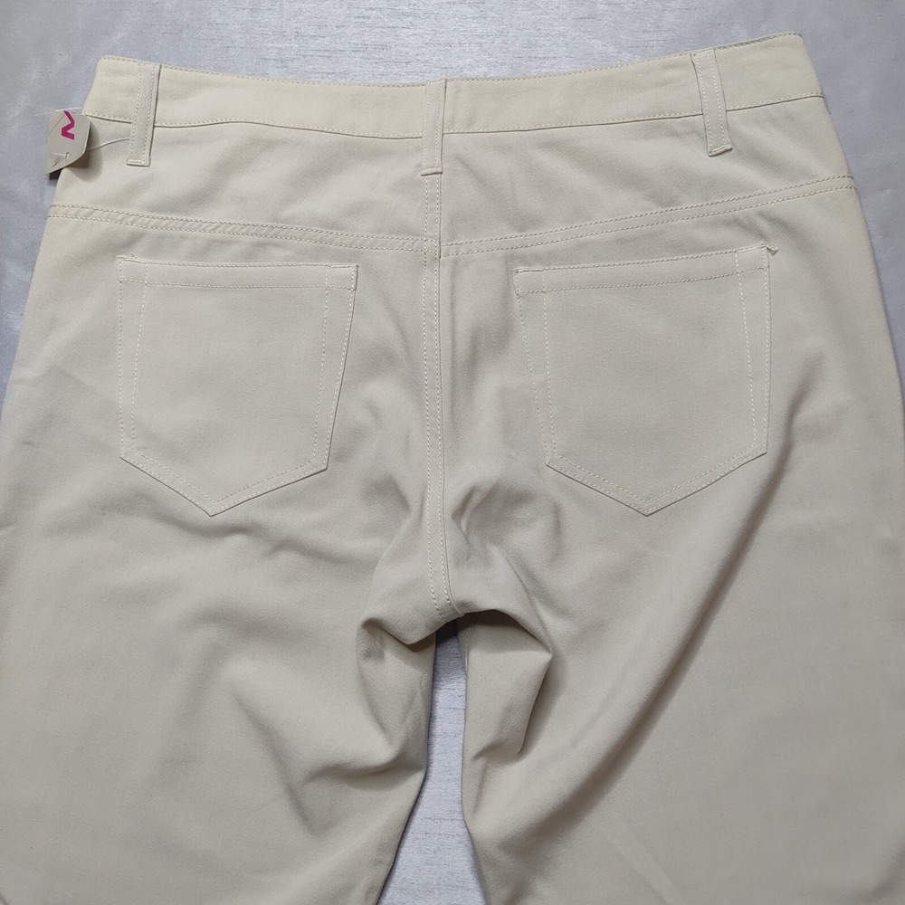 MIRIKA Women Juniors Size 7‎ Khaki Poly Rayon Flex Chino Pants NEW - Picture 3 of 14